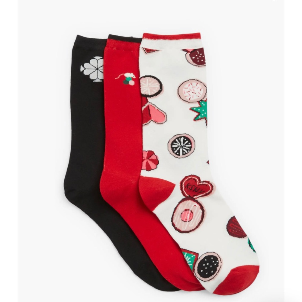 Kate Spade holiday cookie crew socks
